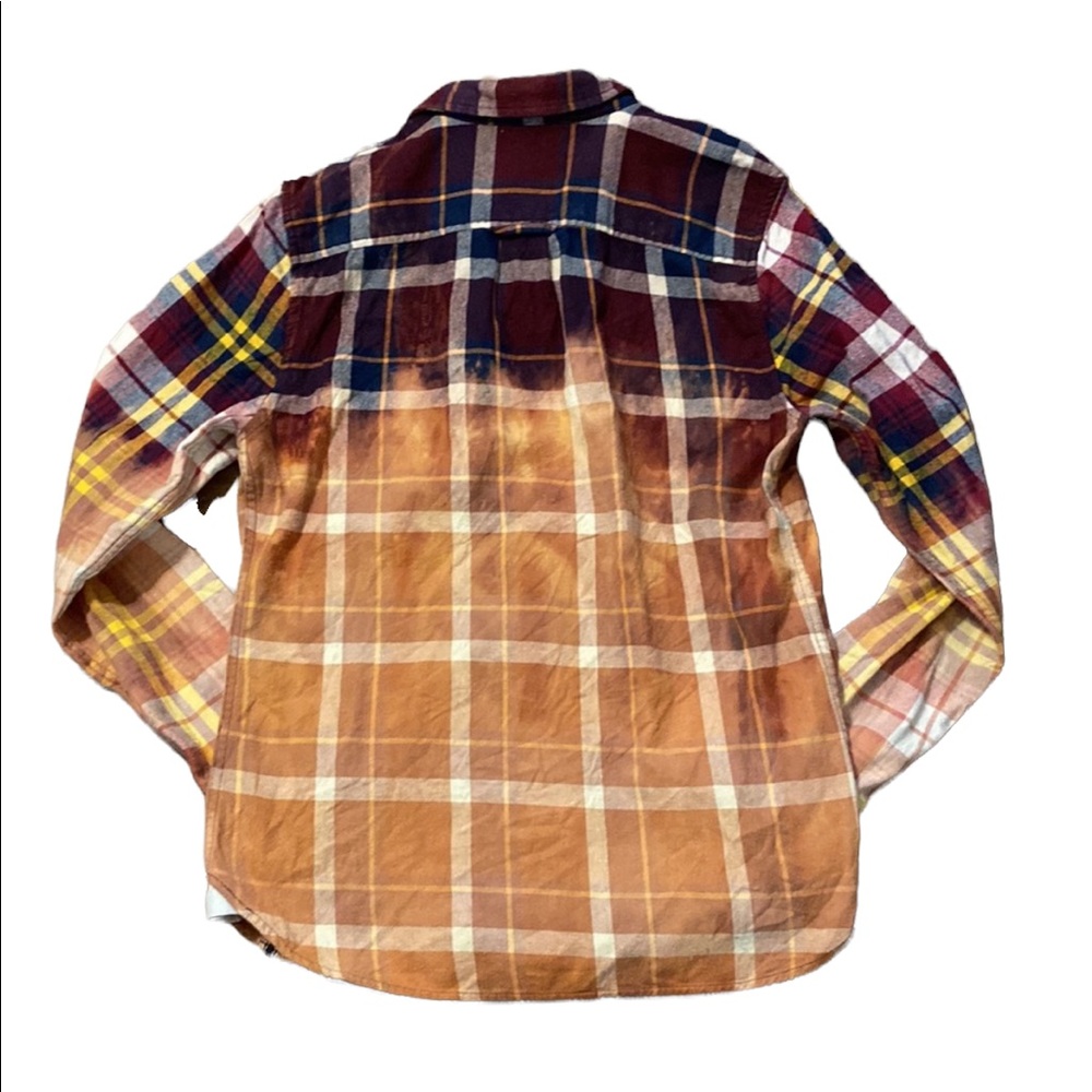 Bleached grunge flannel shirt - Picture 2 of 7